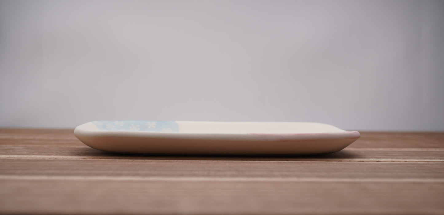 サンタクロース長皿（スノーホワイトA）